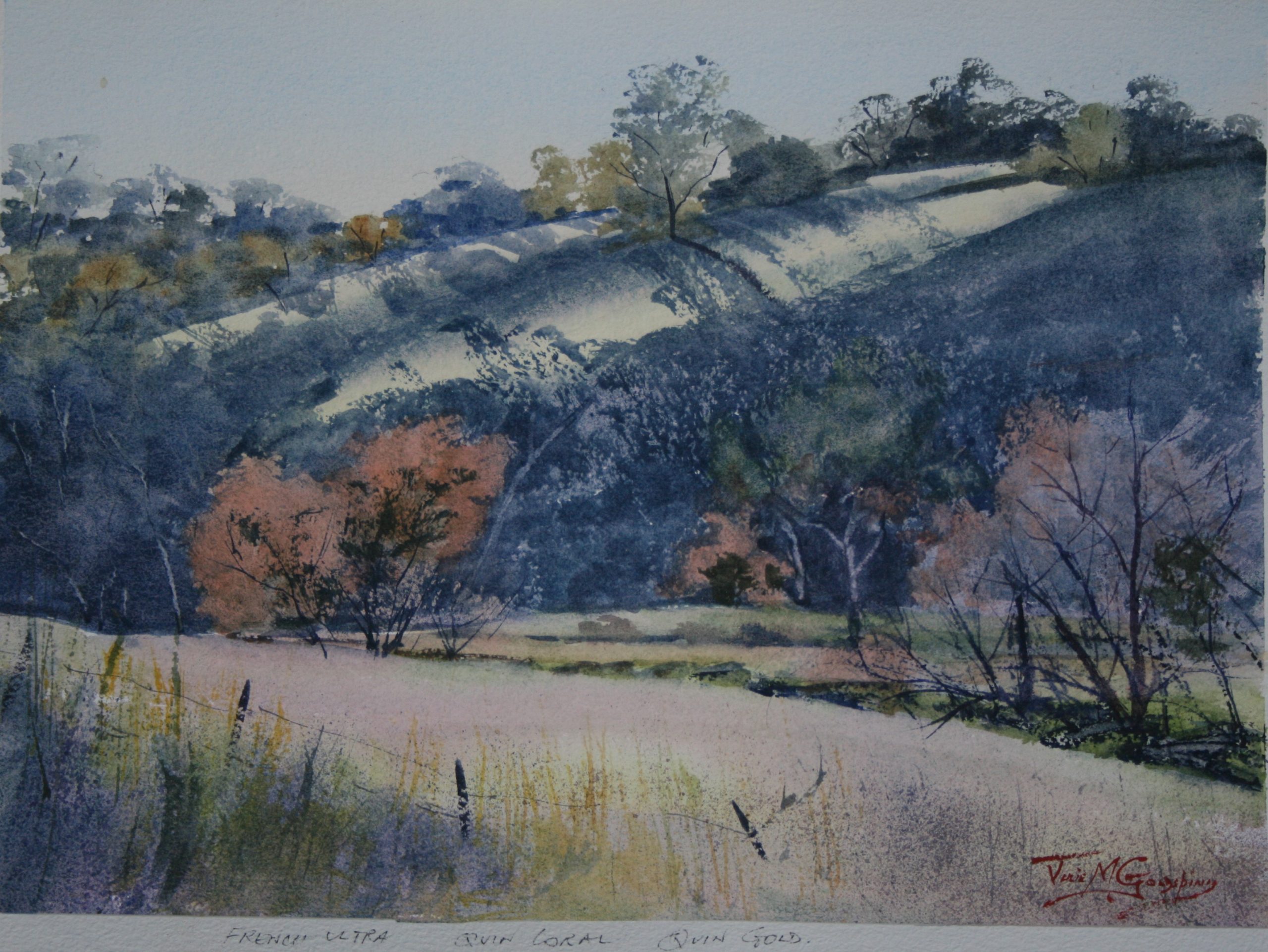 3 Colour Autum Landscape. 3 Colour Autum Landscape.